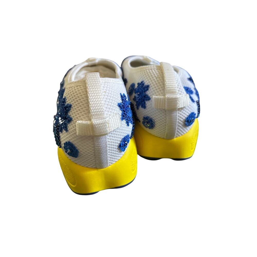 Christian Dior Fusion Blue Floral Crystal Embroidered Mesh Sneaker EU 39 NEW - Picture 4 of 13
